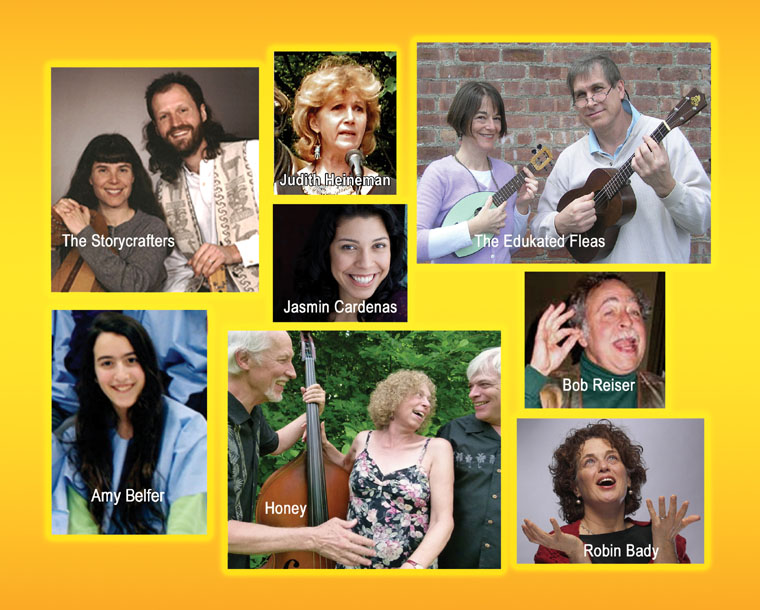 Photo collage of featured performers